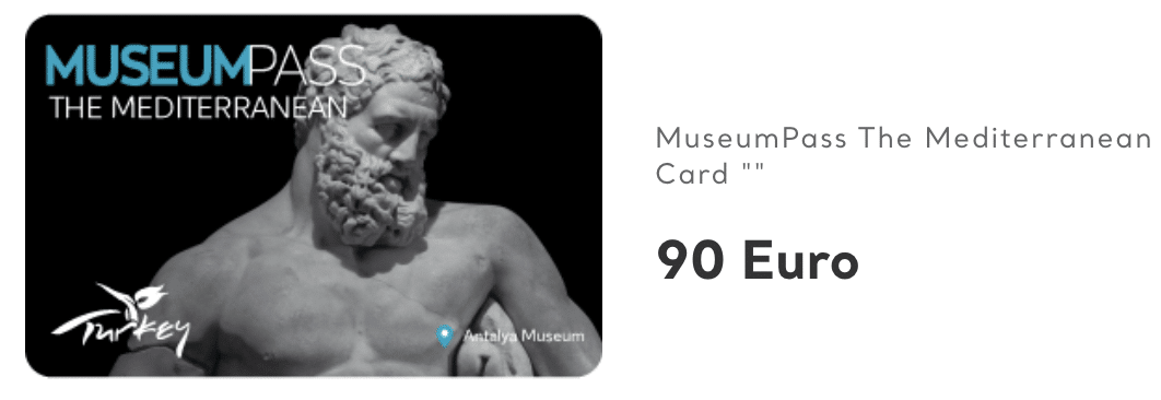 Museum Pass Options for the Mediterranean, featuring a classical sculpture, priced at 90 euro.
