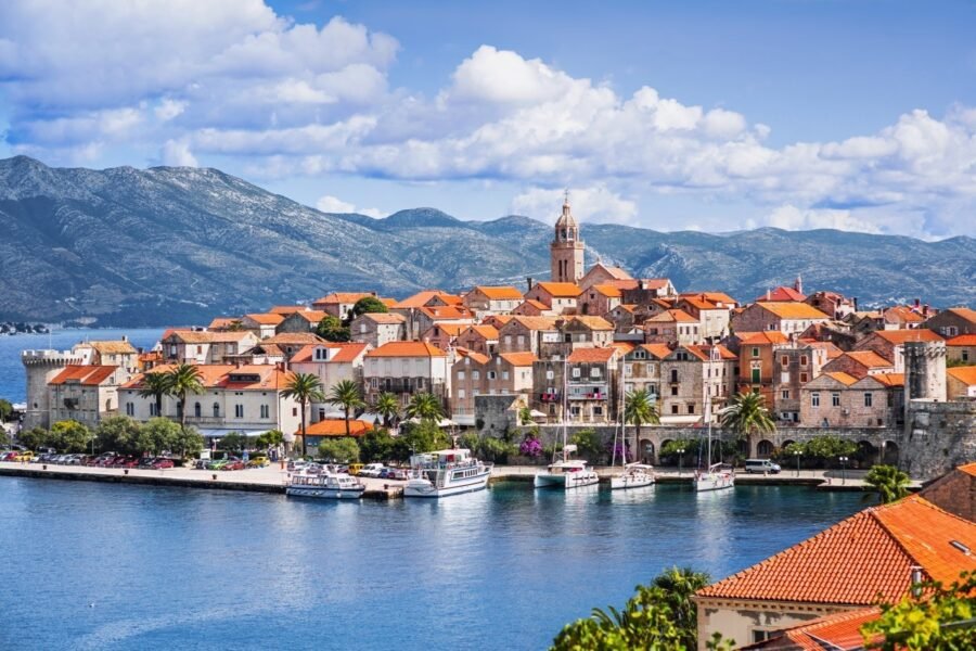 The old town of Kotor, Croatian Islands.